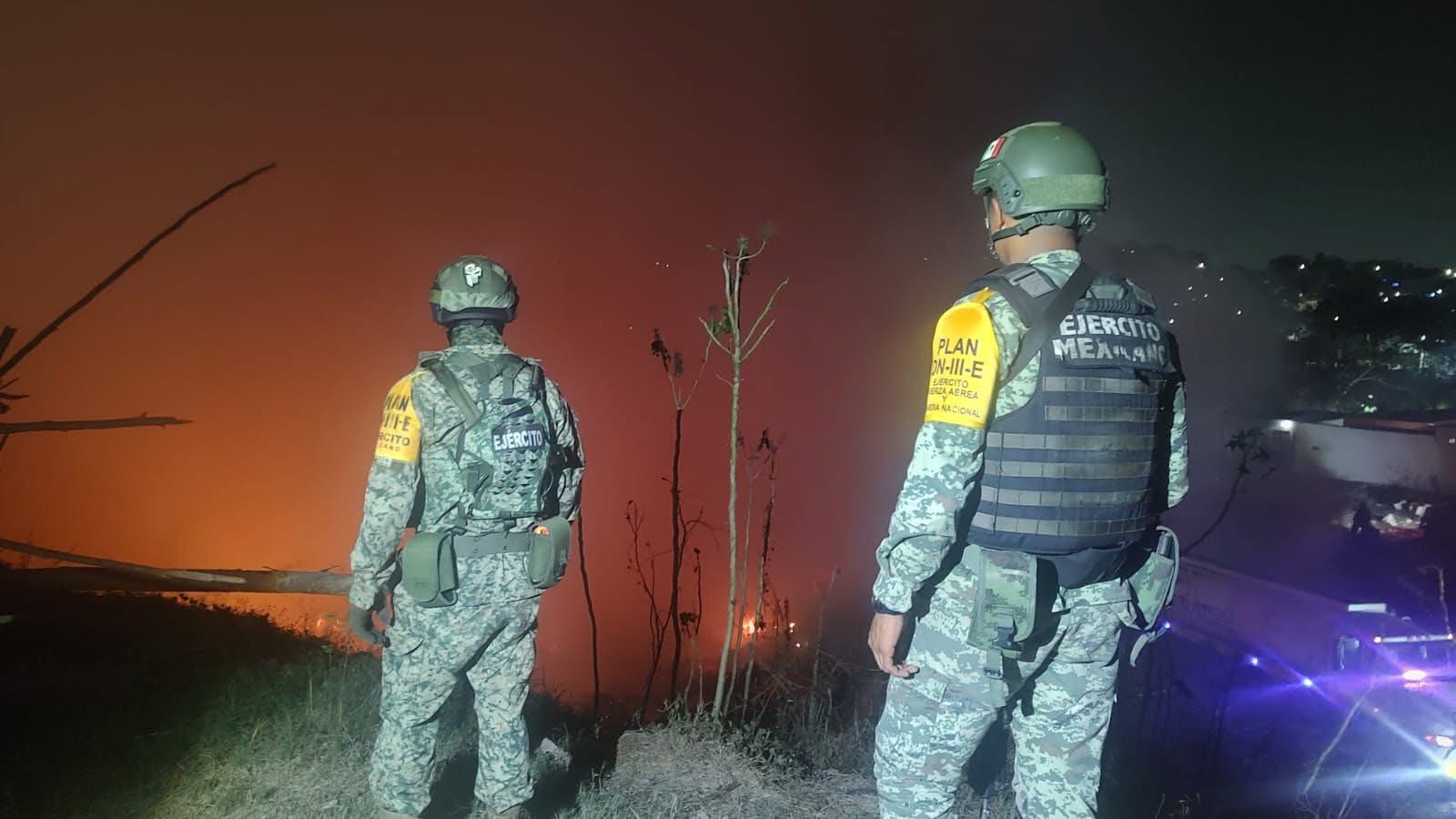 Ejército Mexicano aplicó el Plan DN-III-E, en incendio de basurero en Veracruz