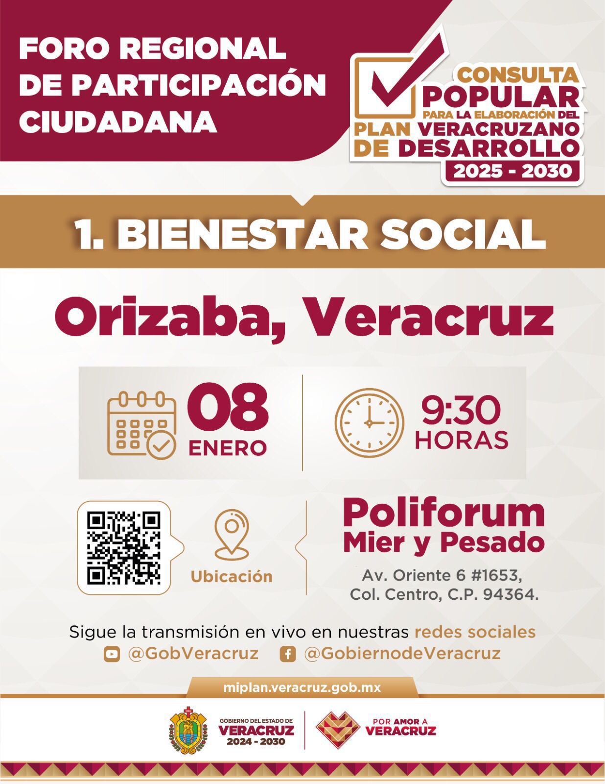 En Orizaba, inicia Foro de Participación Ciudadana por el Bienestar Social