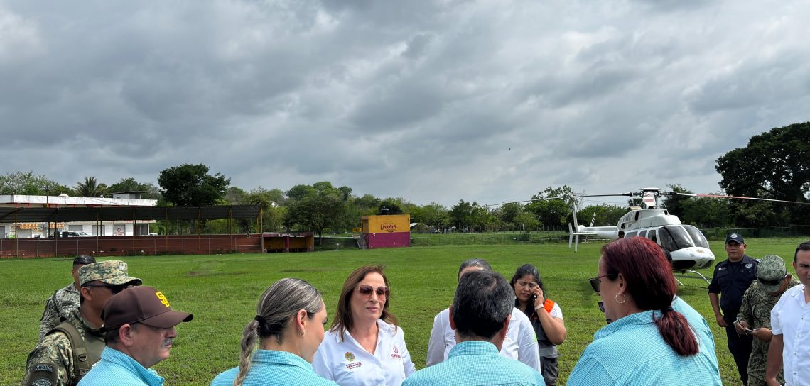 Gobernadora recorre comunidades afectadas por lluvias tras el paso del huracán Erick