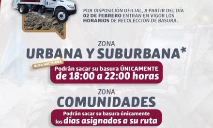 Ayuntamiento de San Andrés Tuxtla anuncia nuevos horarios de recolección de basura